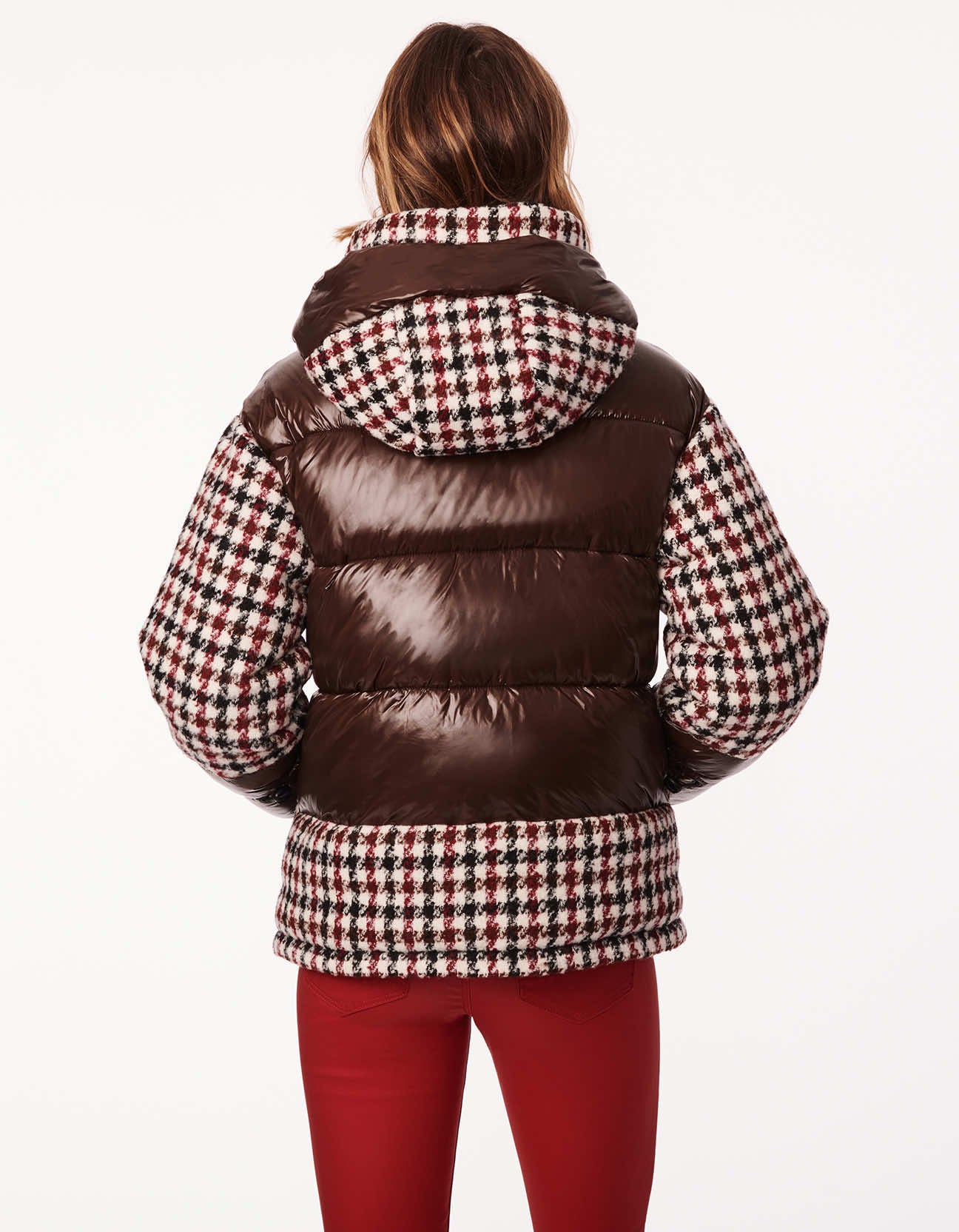 Winter Houndstooth Puffer Jacket - Image 4